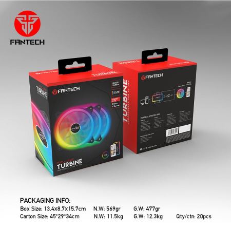 Fantech Addressable RGB PC Fan FB-301